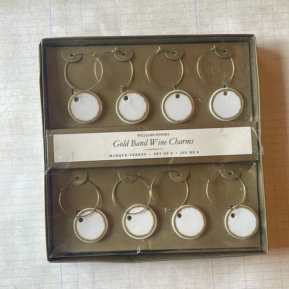 Williams-Sonoma Gold Band Wine Charms